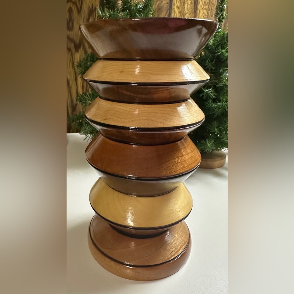 Two-sided Wood Candle Holder
